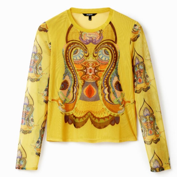 Desigual Lacroix Tulle Mesh Long-Sleeve - Picture 8 of 8